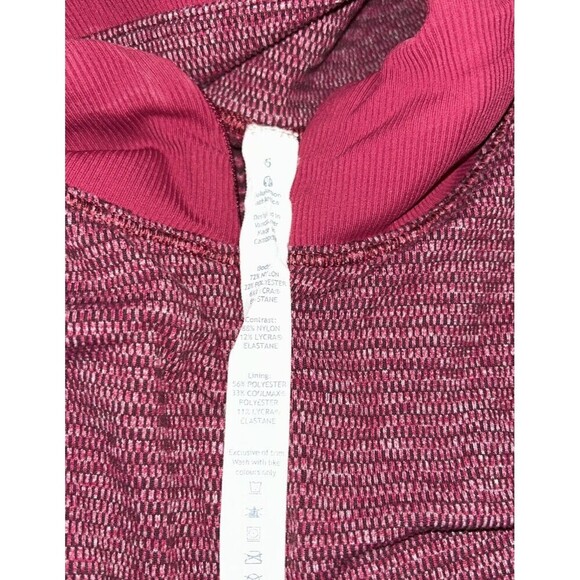 Lululemon Runderful Half Zip Pullover Berry Rumble Bordeaux Drama Yoga Run 6 - Picture 7 of 10